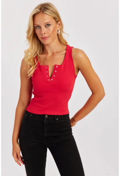 Kadın Beyaz-Kırmızı Patlı Kaşkorse Bluz MK06