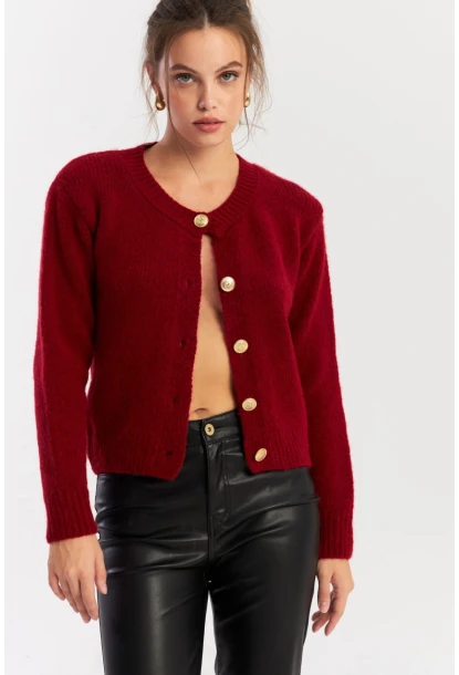 Kadın Bordo Hırka YV285