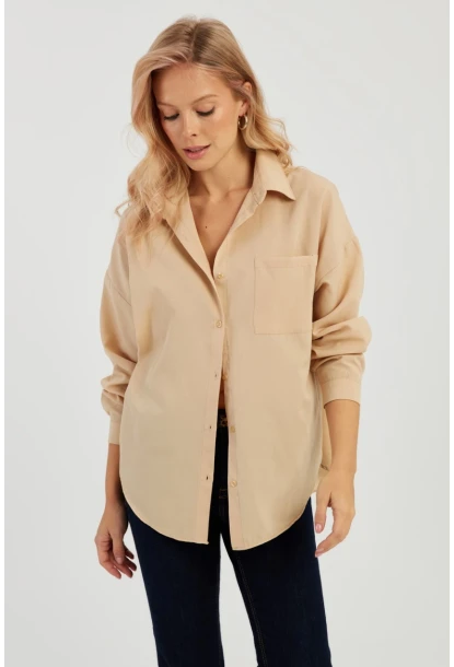 Kadın Camel Basic Gömlek ZER403