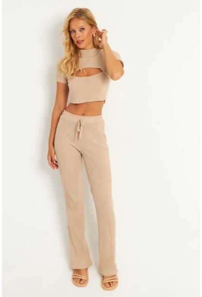 Kadın Camel Pencereli Takım XL2017