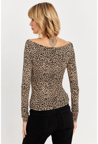 Kadın Camel-Siyah Bluz HOR13