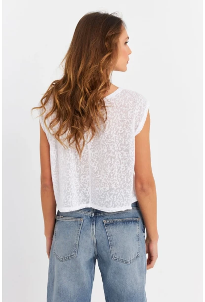 Kadın Ekru Mash Transparan Bluz ANT102