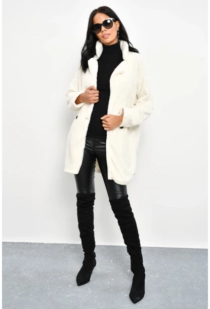 Kadın Ekru Peluş Kaban DA32