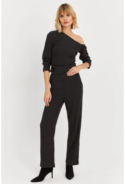 Kadın Haki Asimetrik Yaka Alt Üst Takım KED7151