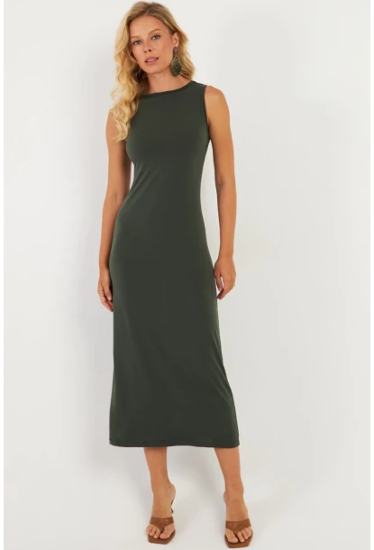 Kadın Haki Basic Elbise DMR2433