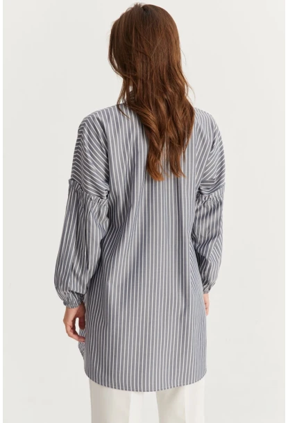Kadın İndigo Tunik Gömlek MASF12