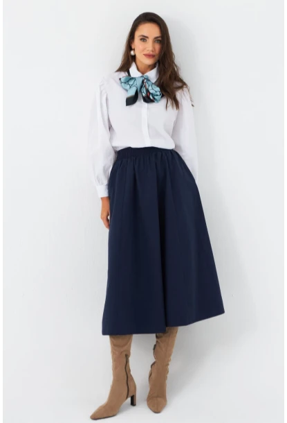 Kadın Lacivert Çan Etek ELA3951