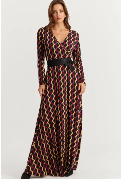 Kadın Multi Kruvaze Maxi Elbise VTN3