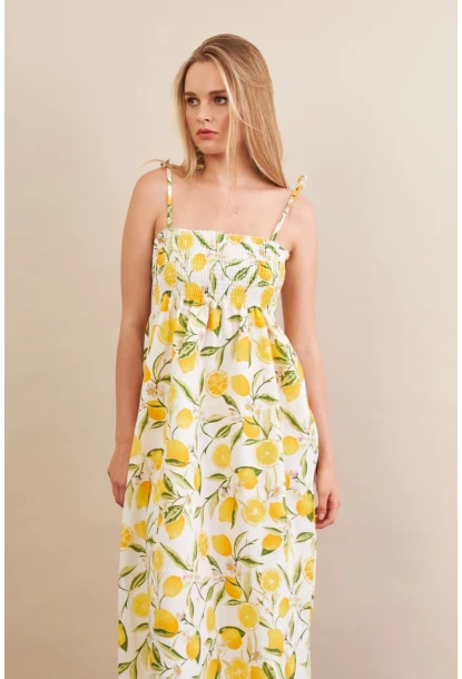 Kadın Multi Straplez Çizgili Plaj Elbisesi OR502