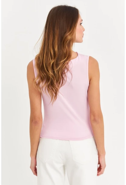 Kadın Pembe Büzgülü Bluz YZ625