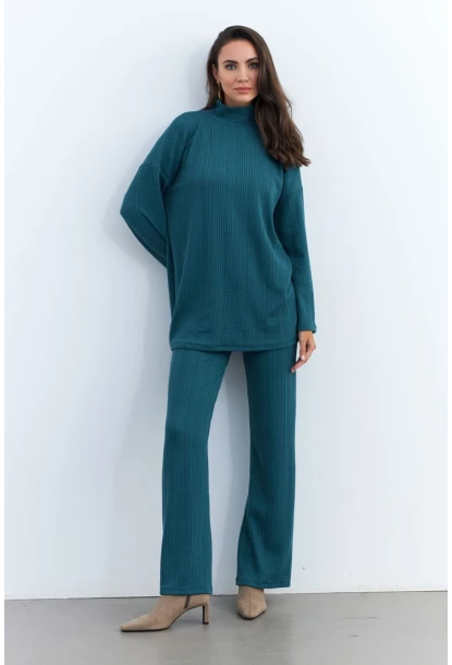 Kadın Petrol Alt Üst Pantolon Takım MTF28