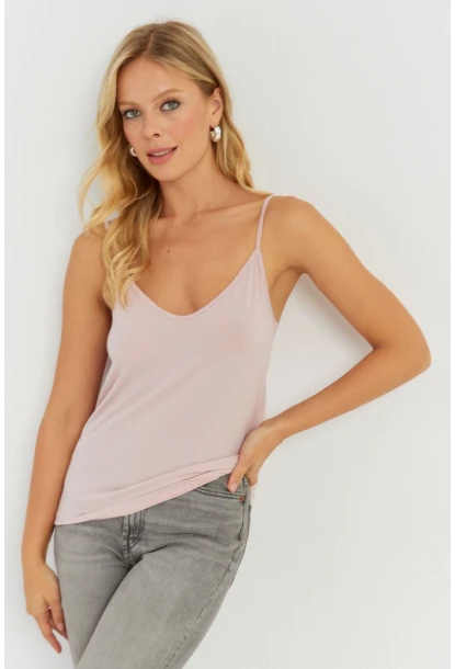 Kadın Pudra Askılı Bluz AYD269