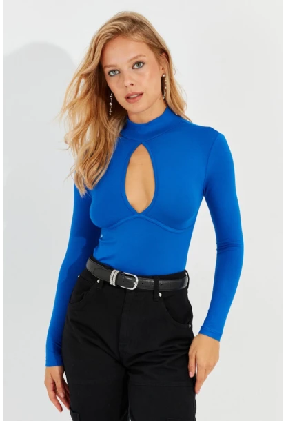 Kadın Saks Önü Damla Bluz LPP1239