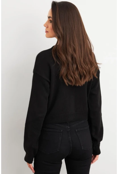 Kadın Siyah Ayıcıklı Hırka TEM99