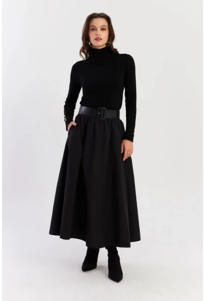 Kadın Siyah Çan Etek ELA3951