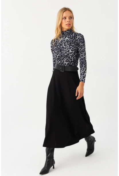 Kadın Siyah Çan Etek MLON3005