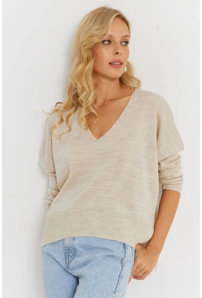 Kadın Taş Önü Kısa Triko Kazak YİL551