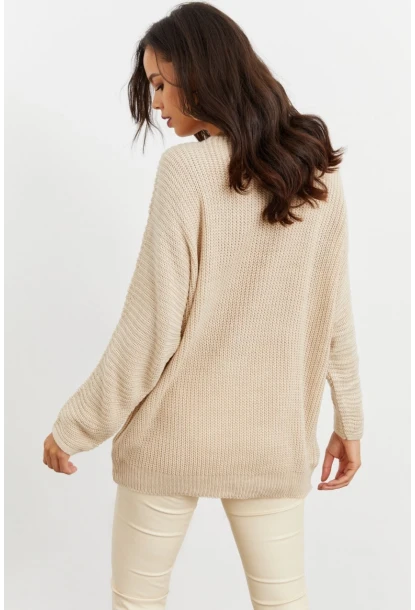 Kadın Taş V Yaka Salaş Triko Tunik SMT158