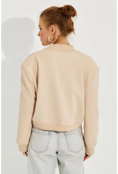 Kadın Vanilya Bomber Ceket QRS8375