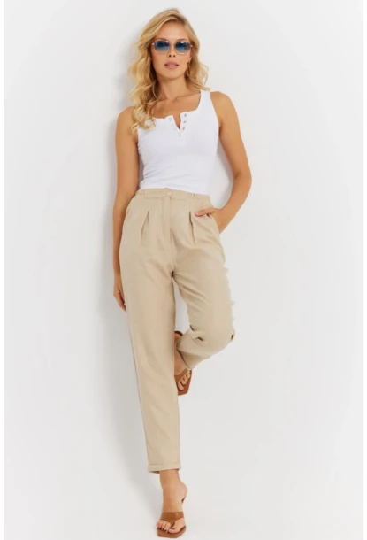 Kadın Vanilya Keten Pantolon DMR340