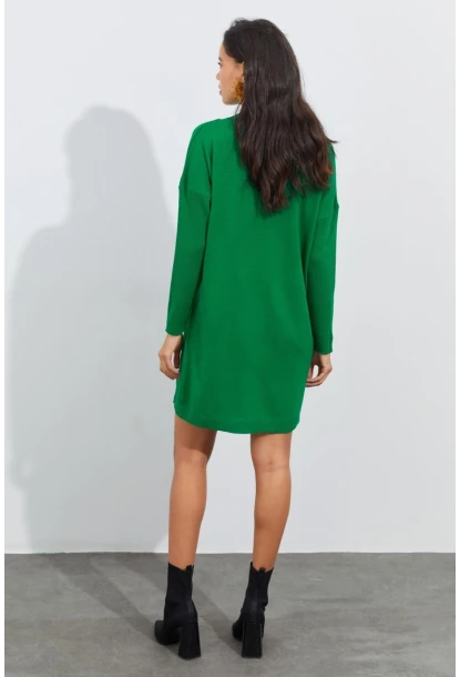 Kadın Yeşil Triko Tunik YV110