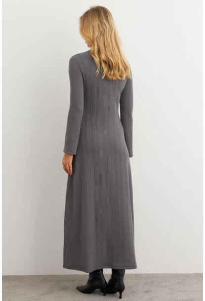 Kadın Antrasit Basic Maxi Elbise MTF30