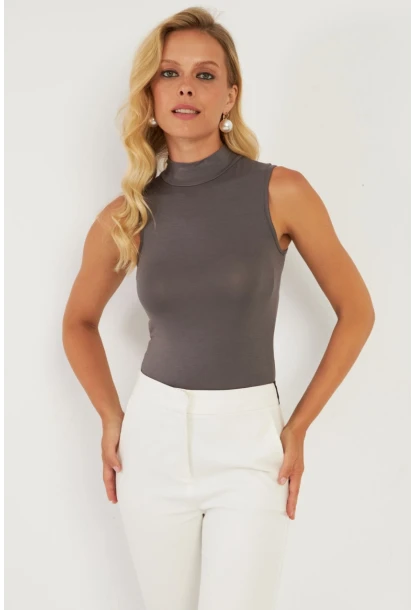Kadın Antrasit Bluz LPP1289