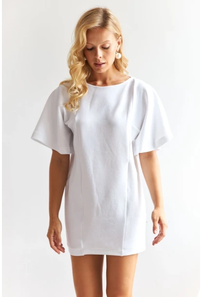 Kadın Beyaz Mini Elbise KAZ22
