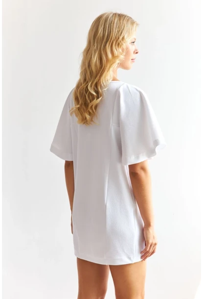 Kadın Beyaz Mini Elbise KAZ22