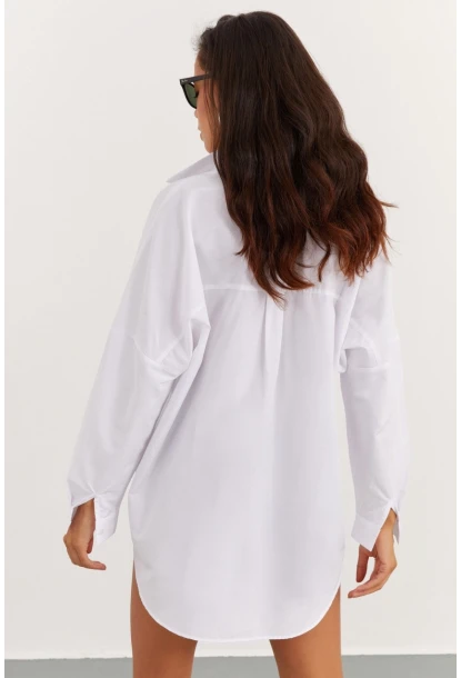Kadın Beyaz Salaş Gömlek SF2132