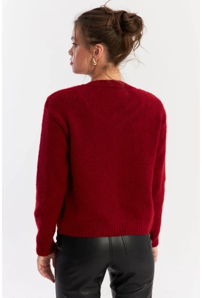 Kadın Bordo Hırka YV285