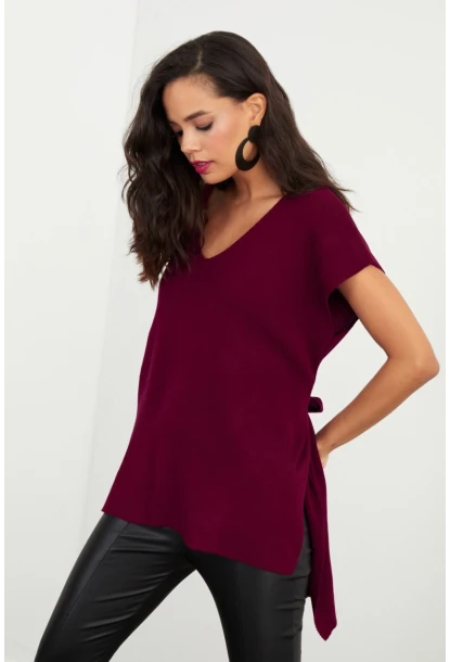 Kadın Bordo Süveter YV101