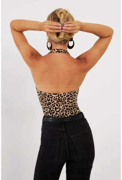 Kadın Camel Sırtı Açık Çıtçıtlı Body LPP1295