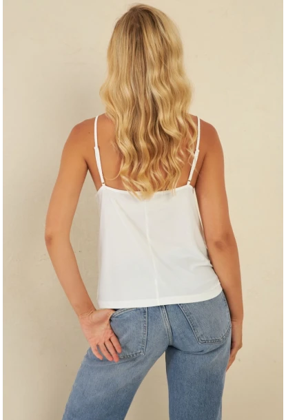 Kadın Ekru Degaje Yaka Bluz LPP1286