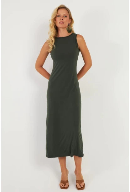 Kadın Haki Basic Elbise DMR2433