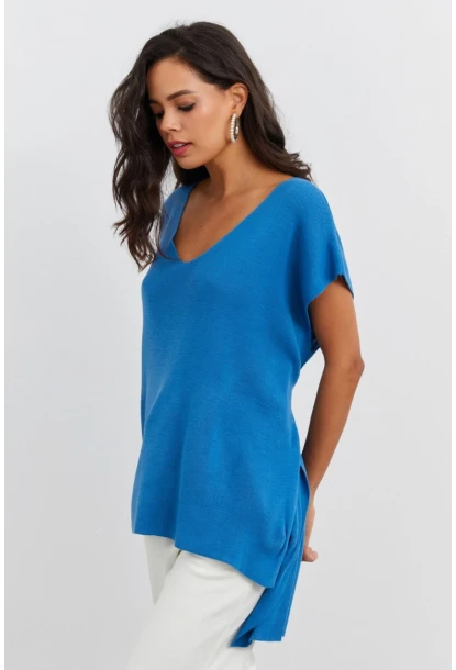 Kadın İndigo Süveter YV101