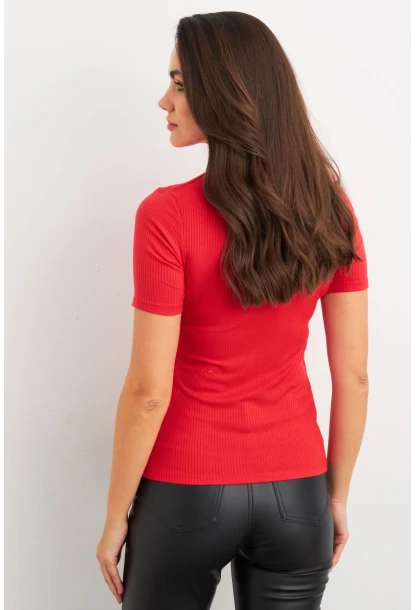 Kadın Kırmızı Basic Bluz AYD404