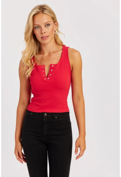 Kadın Kırmızı Patlı Kaşkorse Bluz MK02