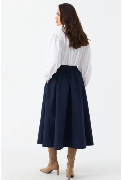 Kadın Lacivert Çan Etek ELA3951