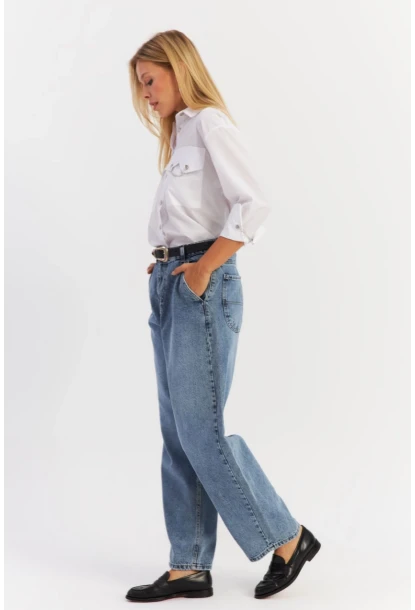 Kadın Mavi Baggy Pantolon AUR2