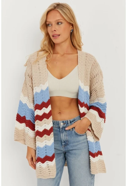 Kadın Multi Ajurlu Renkli Hırka MİW4741