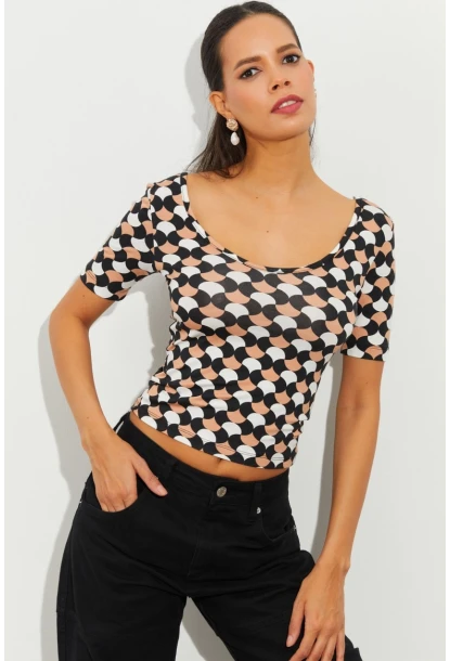 Kadın Multi Desenli Bluz LPP1224