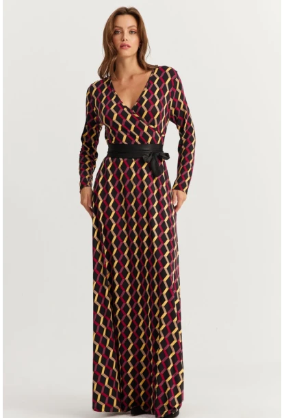 Kadın Multi Kruvaze Maxi Elbise VTN3