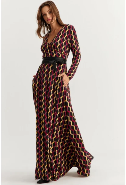 Kadın Multi Kruvaze Maxi Elbise VTN3