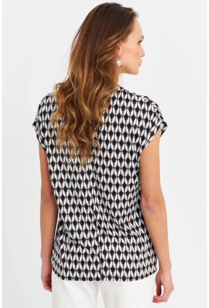 Kadın Multi V Yaka Salaş Bluz MLPP643