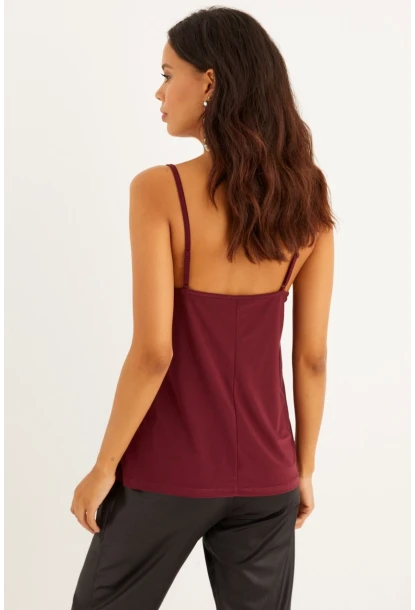 Kadın Mürdüm Dantelli Atlet LPP5008