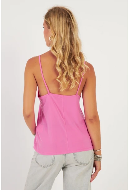 Kadın Pembe Dantelli Atlet AYD353