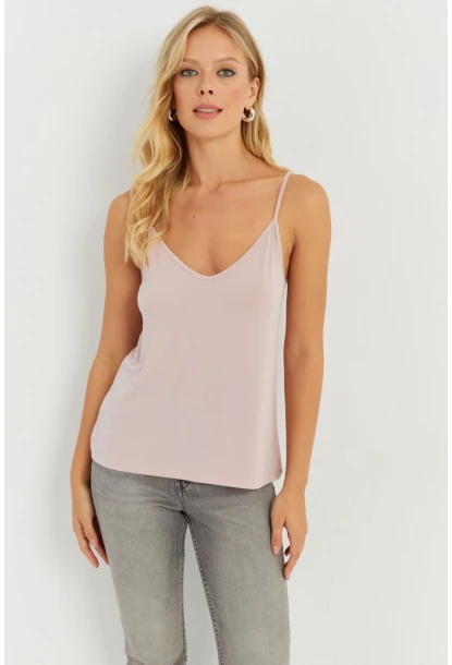 Kadın Pudra Askılı Bluz AYD269