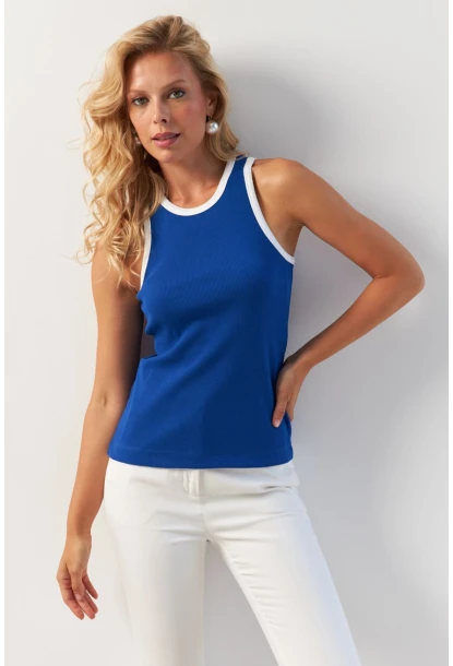 Kadın Saks Biyeli Bluz MSH124