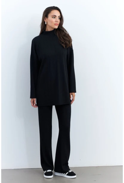 Kadın Siyah Alt Üst Pantolon Takım MTF28